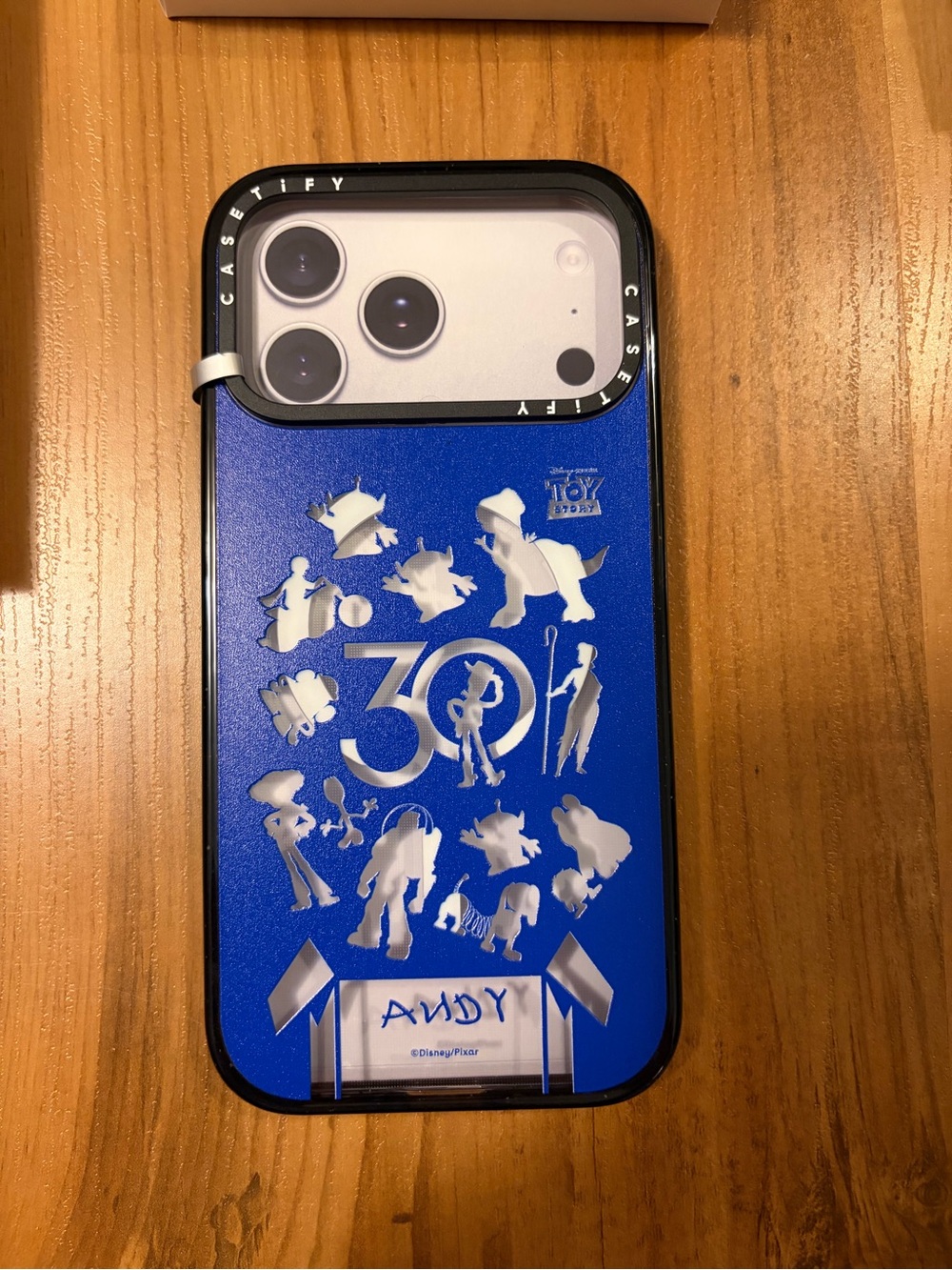 Casetify Toy Story Blue Phone Case with White Character Silhouettes IPHONE 17PRO - Picture 3 of 3